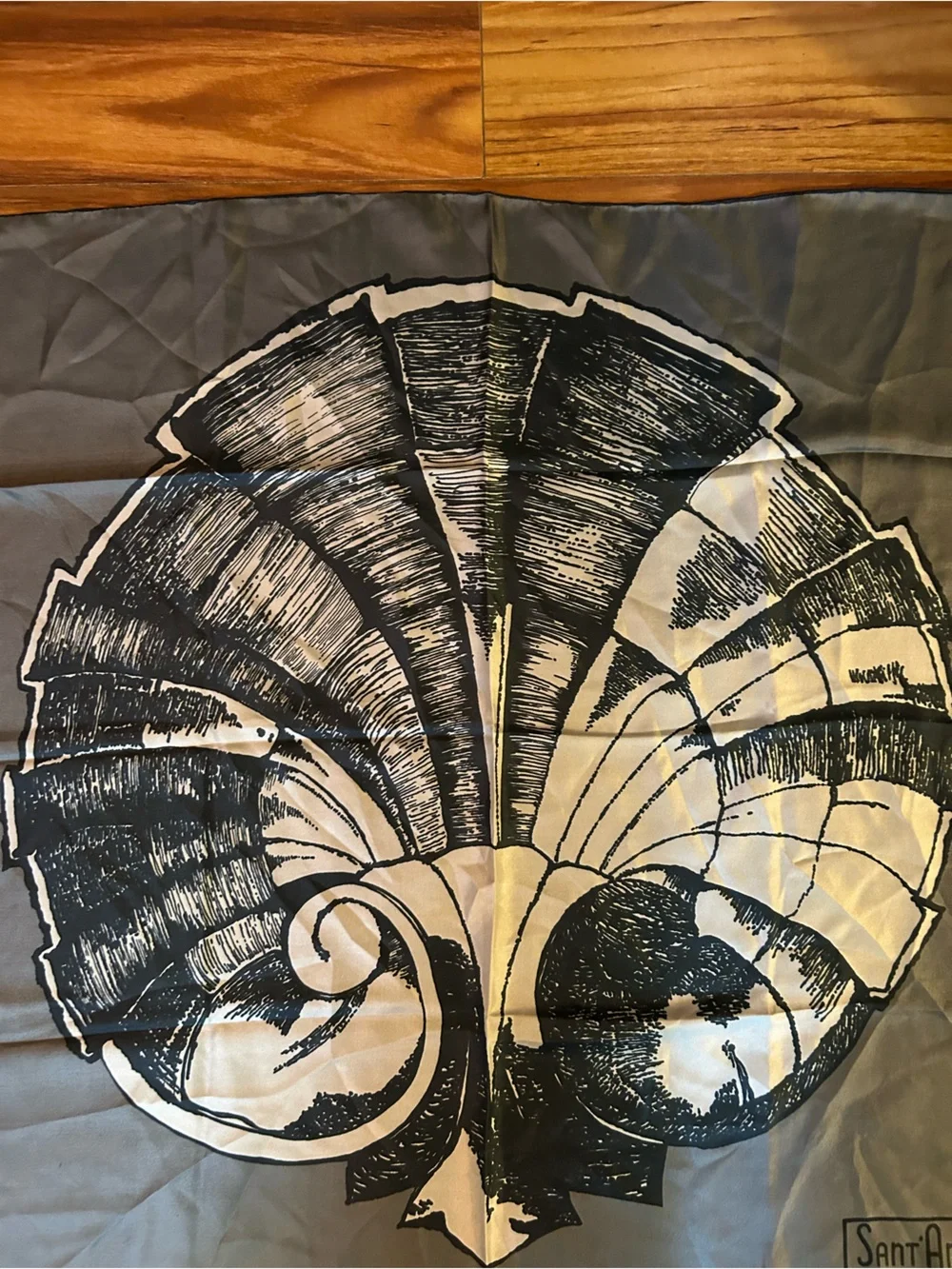 Georgio Sant Angelo for Sally Gee vintage 100% silk scarf wrap.